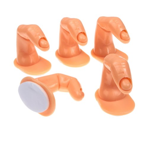 Well-Goal 5pcs Nail Art Practice Fingers Training Display Decoration