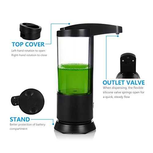 Lifewit Automatischer Seifenspender mit LED Dispaly Seifendosierer No Touch Flüssigseifenspender Infrarot Sensor für Küche und Bad 250ML - 4