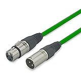 conectar microfono canon 60d  Cable XLR macho-XLR hembra 10 metros Verde Audibax