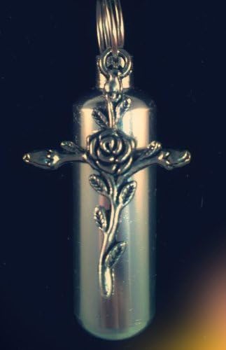 SET of TWO - Rose Cross Personal Anointing Oil Holder/Vial with Velvet Pouches by Pasco Specialty