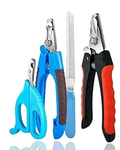 BOBOCAWA Dog Nail Clippers Trimmer Set - Safety Guard to Avoid Over-Cutting Nails Big Toenail Cutter for Thick Nails Razor Sharp Blades Professional at Home Grooming Tool for Dog Cat Rabbit