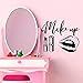 Price comparison product image HNXDP Fun Make Up Vinyl Kitchen Wall Stickers Wallpaper for Kids Rooms Decoration Background Wall Art Decal Drop Shipping Yellow XL 57cm X 67cm
