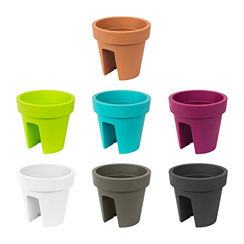 Balkonkiste Blumenkasten Geländerkasten Balkonkasten Geländertopf L 250 mm fuchsia Lofly - 5