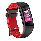 Slri Blutdruck Herzfrequenz Schlaf Monitor Schritt Alarm Fitness Smart Armband - rot