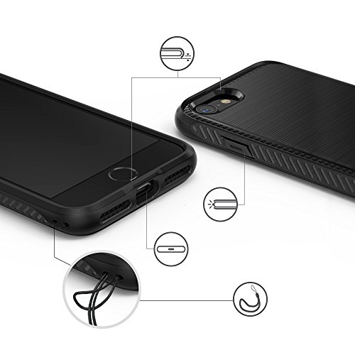 Ringke Funda Apple iPhone 8  iPhone 7  Onyx   Fuerza el  stica  Durabilidad Flexible  Duradero Antideslizante Gota protecci  n  TPU Defensivo para Apple iPhone 8  iPhone 7 - Negro Black