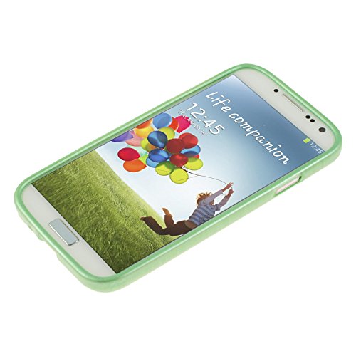 PhoneNatic Case para Samsung Galaxy S4  Funda Silicona Verde Brushed Cover Galaxy S4  Funda Case