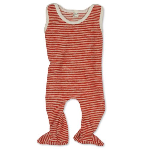 Lilano - Romper5-7 months (Height 23-27 inch) (Size 68), Red Natural, 100% Organic Merino Wool