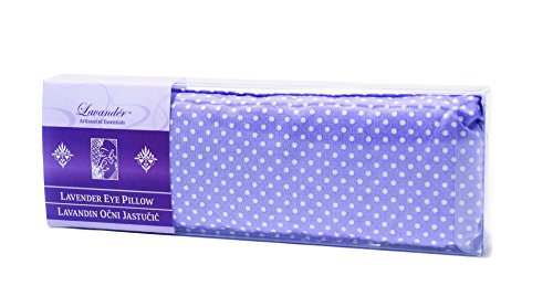 Lavender and Flax Seeds Natural Cotton Eye Pillow and Sleeping Mask - Provides Cooling, Relaxation, Relief - Microwaveable or Frozen, Contoured