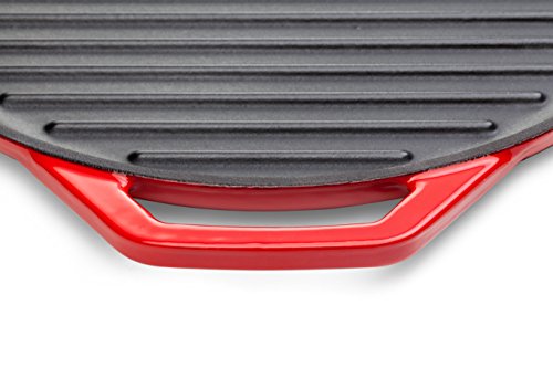 Tivoli / Grillpfanne aus Gusseisen für Induktion / BBQ Grill / Grillplatte / Durchmesser von 32 cm / Für perfekte Grillergebnisse / Plancha / Emaillierte Außenseite - 4