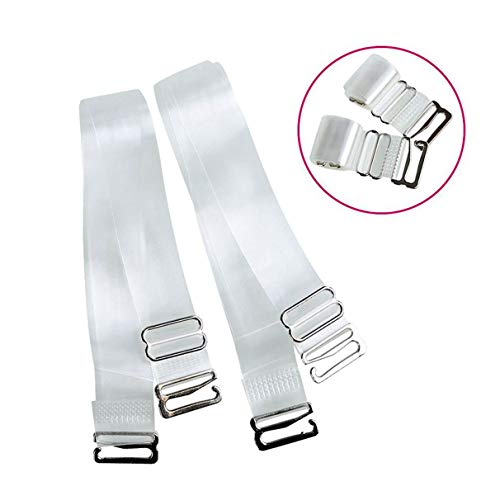 Acizi 3 Paires de Bretelles Invisibles de Soutien-Gorge de Remplacement Transparentes et Invisibles (1.5CM)
