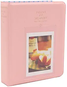 LeBeila 64 Pockets Instax Mini Photo Album for Fuji/Fujifilm Film 7s 8 8+ 9 25 26 50s 70 90 1, Instant Camera Polaroid Z2300 Pic-300P Name Card Picture Accessories, Wedding Photos (1, Pink)