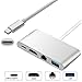 Produktbild Xbeast 4-In-1 USB-C Hub Adapter, USB C 3.1 Type c auf HDMI Video Port + RJ45 (Gigabit Ethernet) + USB 3.0 Port + C-Type for MacBook/MacBook Pro Power Transfer Port 2015/2016/2017