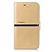Produktbild Casefirst Sony Xperia Z1 Mini Wallet Case, Sony Xperia Z1 Mini Leather Case, Premium PU Leather Premium Folio Stand Bumper Back Cover for Sony Xperia Z1 Mini - Golden