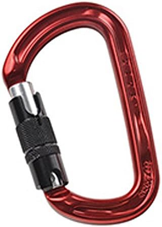 Deus SKU # AAL-NFPA-001 -- DEUS Aluminum 3-Stage Auto Lock Carabiner - Length: Red *** 1 KIT