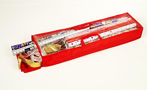 Storeasy ® Premium Red Christmas & Birthday Wrapping Paper Storage Organiser Bag Case