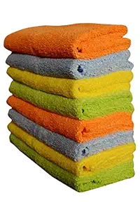 Sheen 330 GSM Microfiber Cleaning Cloth (Multicolour, 40X40 cm) Pack of 8