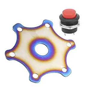 Horn Control, ABS Metal Steering Wheel Horn Button Cover Universal Replacement for OMP for Racing Car(Red)