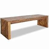 【Material】Este robusto y fuerte mueble de televesión está compuesto con piezas de madera dura de teca de diferentes formas usando su forma natural y textura de la madera para crear así un efecto de diseño maravilloso.