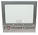 ' I Love Mummy & Daddy ' - Photo Picture Frame Gift - 5 x 3.5 inch - Brushed Aluminium Satin Silver Colour