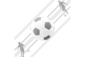 SuperDuperDecor - Football - Bedroom Wall Border - Eco Friendly 1.3m Self Adhesive Strips - Grey Stripes