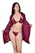 Kanika Women Satin Nighty With Robe-Purple & Black RS.399.00