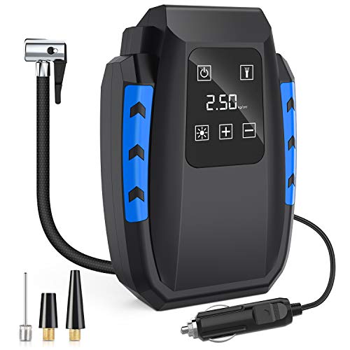 FYLINA Updated Touch Screen Tyre Inflator, 12V 150PSI Digital Air Compressor Tyre Pump with 35L/Min