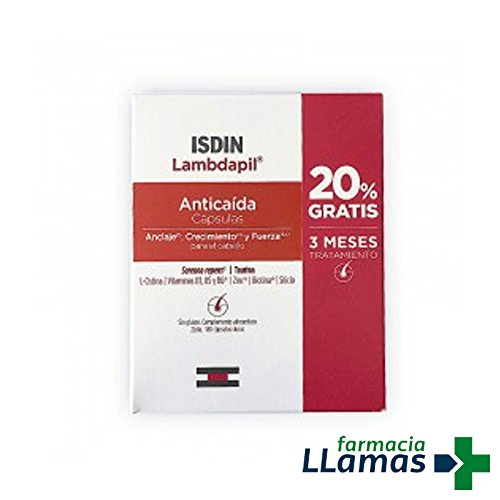 ISDIN LAMBDAPIL ANTICAIDA 180 CAPSULAS - 3 MESES DE TRATAMIENTO - DUPLO - 20% GRATIS
