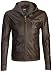 Produktbild Gipsy Herren Lederjacke Spike LAKRUV Reißverschluss Dark Brown XL