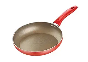 Prestige Omega Gold Induction Base Non-Stick Aluminum Fry Pan, 260mm/2.1 Litres, Metallic Red