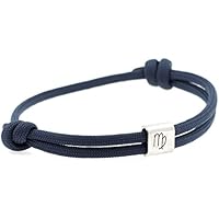KOMIMAR Surfer Armband STERNZEICHEN JUNGFRAU 24.08 - 23.09 mit persönlicher PRÄGUNG / GRAVUR in vielen Farben - cool lässiger Surf Style - Freundschaftsarmband - personalisiert - Gravur Armband - Geburtstagsgeschenk - Geschenkidee - Handgemacht - Yachting - zodiac sign Bracelet - personalisierbar - Initiale - Herren Armband - Damen Armband - Unisex - Surf - Glücksbringer