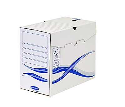 Fellowes Bankers Box Basic Lot de 25 Boîtes d'archives A4 15 cm Bleu/Blanc