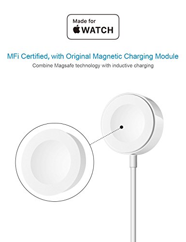  Apple MFi Certified  Apple Watch Cargador  OPSO Magnetic Cable de carga para Apple Watch   iWatch 38mm y 42mm - 3 3Feet  1 metro 