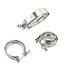Produktbild F-blue Langlebige 2,5-Zoll-Turbo Auspuff Down-Rohr Edelstahl V-Band Clamp Kit SS Stahlflansch 4U
