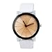 Produktbild Altsommer Freizeit Armbanduhr mit Konvex Gürteluhr aus Lederarmband,Uhren Herren  Sport Analog Quarzuhr Männer Business Fashion Armbanduhr Mann Runde Schwarz Uhr (A)