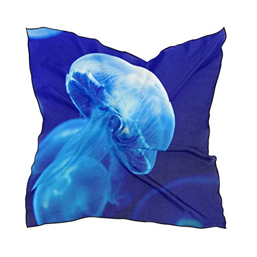 Preisvergleich Produktbild Aeykis Glowing Jellyfish Square Scarf Handkerchief Neck Head Scarvesch