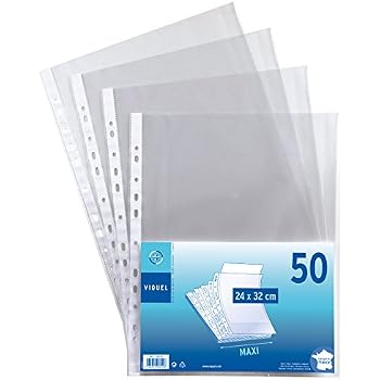 Lot De 50 Pochettes Plastique Transparentes A4 - Protection Documents, Polypropylène 100 Microns, Ouvertes Sur 2 Côtés - 5