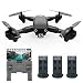 Produktbild Goolsky CSJ S166GPS Drohne mit Kamera 1080P Follow me Auto Zurück nach Hause WiFi FPV Live Video Geste Fotos RC Quadcopter für Erwachsene (3 Batterien)