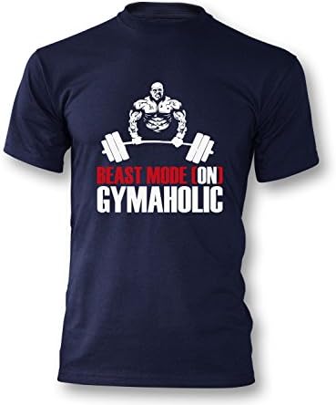 Beast Mode Gymaholic Men's T-Shirt -  Blue - X-Large
