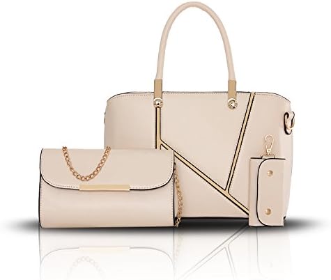 Sunas New stitching women handbags leisure fashion three sets of women's bag shoulder bag + wallet + key chain
