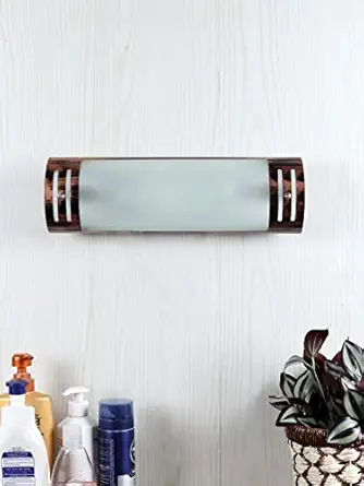 Devansh Metal and Glass Bathroom Light for Wash Basin/Mirror (Off-White, Medium)