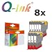 Produktbild 8x Q-Ink® Qualitätspatronen ersetzt BCI-24 *Markentinte aus USA* für Canon BJC 2000, BJC 2100, BJC 2115, BJC 2120, BJC 400, BJC 400 J, BJC 4000, BJC 4000 E, BJC 410 J, BJC 4100, BJC 411 F, BJC 420 J, BJC 4200, BJC 430 J, BJC 4300, BJC 4300 S, BJC 4302, BJC 4304, BJC 4400, BJC 455 J, BJC 4550, BJC 4650, BJC 5000, BJC 5100, BJC 5500, BJS 330, CFX B 360 IF, Fax 3525, Fax B 210 C, Fax B 180 C, Fax B 215 C, Fax B 230 C, Fax C 855, I 250, I 255, I 320, I 350, I 355, I 450, I 450 D, I 450X, I 455, I 470 D, I 475 D, IJ 5100, Imageclass MP 360, Imageclass MP 370, Imageclass MP 390, Imageclass MPC 190, Imageclass MPC 200, Multipass C 20, Multipass C 2500, Multipass C 30, Multipass C 3000, Multipass C 3500, Multipass C 50, Multipass C 5000, Multipass C 530, Multipass C 545, Multipass C 5500, Multipass C 555, Multipass C 560, Multipass C 6000, Multipass C 635, Multipass C 70, Multipass C 75, Multipass C 80, Multipass C 90, Multipass F 20, Multipass MP 360, Multipass MP 370, Pixma IP 1000, Pixma IP 1500, Pixma IP 2000, Pixma MP 110, Pixma MP 130, Pixma MP 410, Pixma MP 430, Pixus 320 I, Pixus 455 I, Pixus 475 PD, Pixus MP 10, Pixus MP 360, Pixus MP 370, Pixus MP 375 R, Pixus MP 390, Pixus MP 5, S 100, S 200, S 200 SP, S 200 SPX, S 200 X, S 210, S 300, S 330, S 330 Photo, S 5500, Smartbase MP 360, Smartbase MP 360 S, Smartbase MP 370, Smartbase MP 375 R, Smartbase MP 390, Smartbase MPC 190, Smartbase MPC 200
