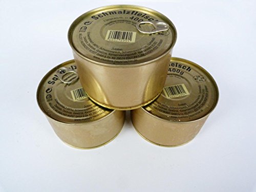 Preisvergleich Produktbild NOF - 1200g 3 Dosen Müller's Hausmacher Schmalzfleisch Lüneburger Heide Wurst