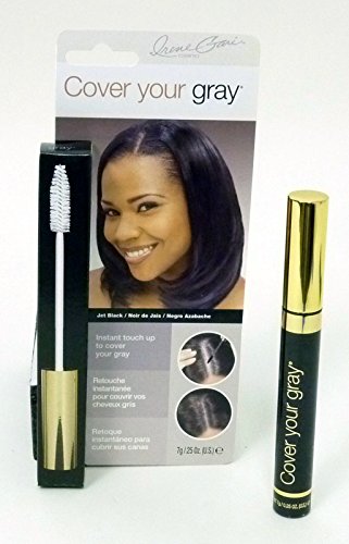 "Irene Gari" Instant Touch Up To Cover Your Gray Brush In Hair Mascara (Jet Black) 0.25 Oz