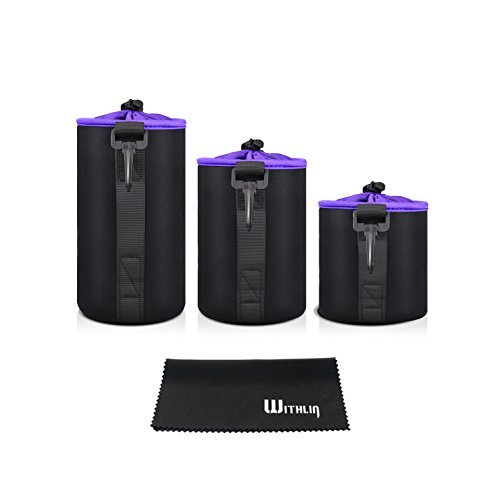 WITHLIN   tui   paisse pour appareil photo Housse souple en peluche et n  opr  ne pour appareil photo SLR Lentille DSLR  Canon Nikon Fuji Panasonic Sony Olympus Pentax  etc    S M L 