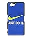 Produktbild By EternalaCovere - Sony Xperia Z2 Compact Hülle Case Nike Just do it Trendy Brand Logo Drop Protection Dust proof Hard Plastic Protective Hülle Case Cover (not for Z2 / Z2 V)