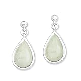 mintgrüner Ohrhänger mit echter Jade