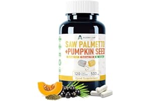 Alzuro Labs Saw Palmetto & Pumpafrön | 500 mg (4:1 & 10:1 extrakt) | 120 veganska kapslar