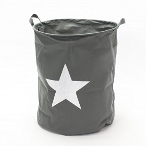 Wäschesack in grau mit Stern, faltbar