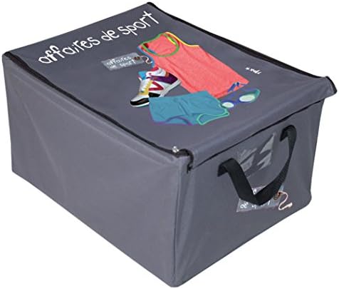 Incident 42067 Storage Box Sports Business Gray Waterproof Fabric and Metal Frame Folding Handles Zip and Velcro Closure