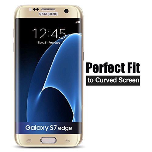 S7 Edge Protectores de Pantalla  Arbalest   Protector Pantalla Cristal Templado Curvo Marco para Samsung Galaxy S7 Edge Oro